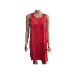 Vintage Red Texsheen Nightgown M